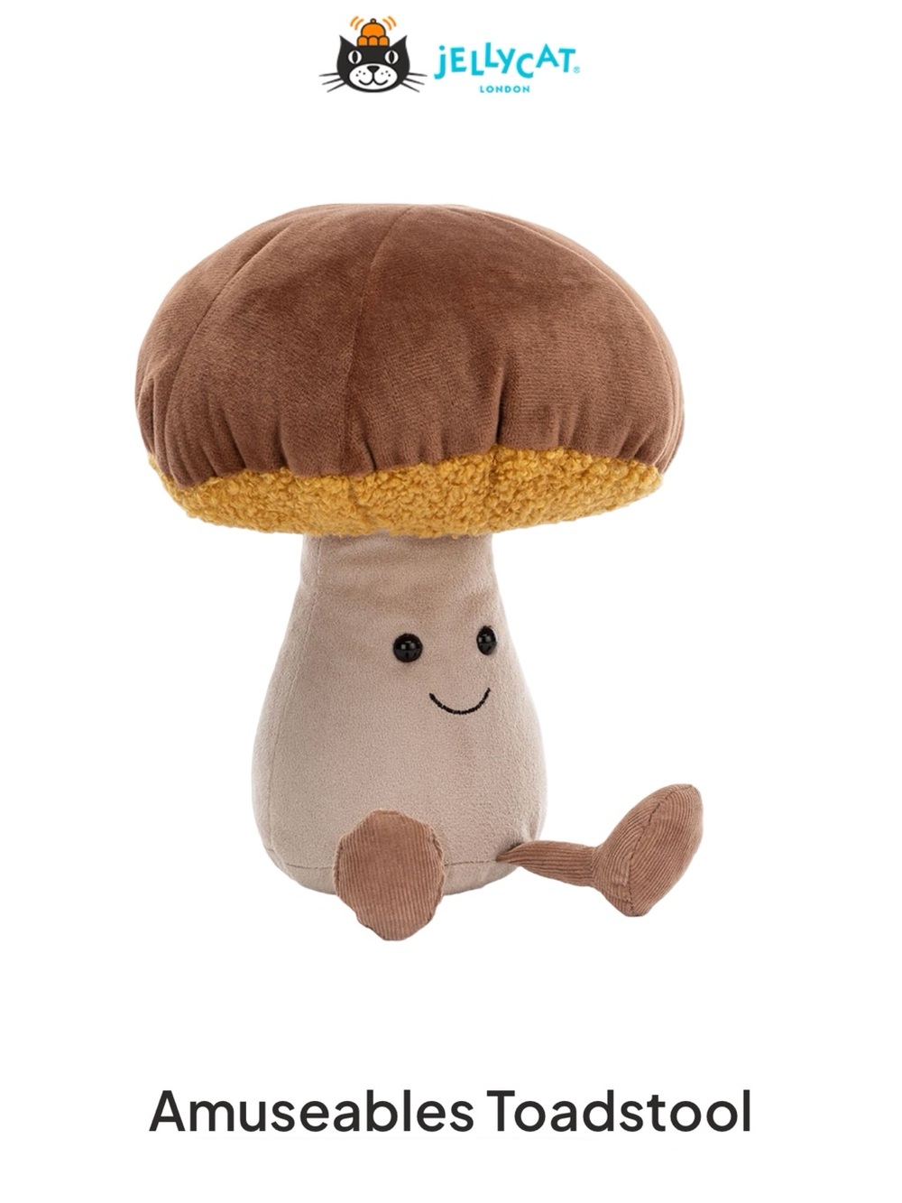 JellyCat Amuseables Toadstool New Without Tags